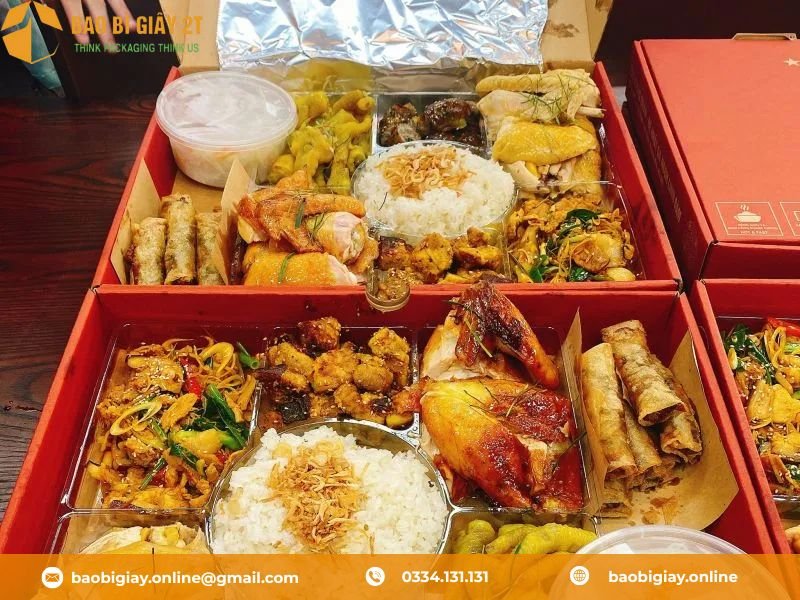 Hộp carton 3 lớp dạng nắp gài đựng pizza hoặc mẹt gà...