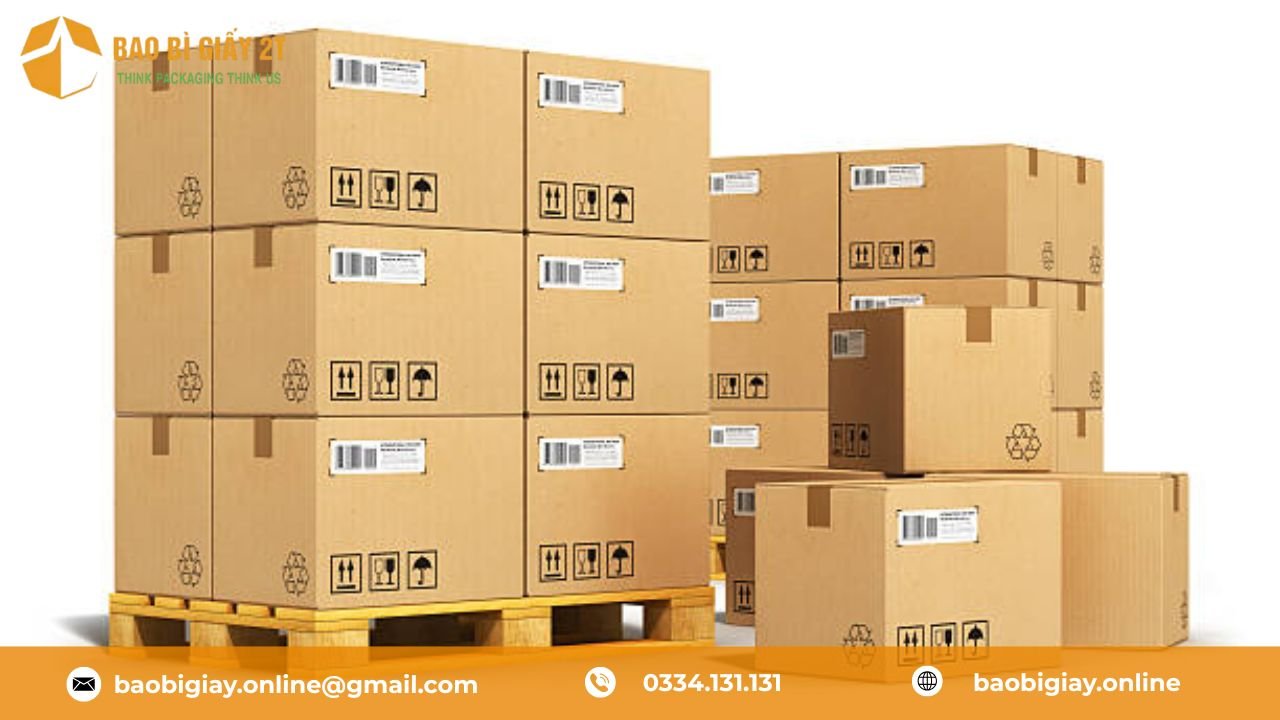 Thùng carton dùng để đóng gói hàng hóa xuất khẩu