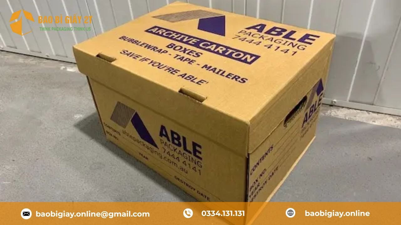 Hộp carton lưu trữ hồ sơ