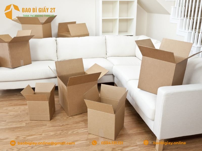 Top mẫu bao bì, thùng carton cỡ lớn sản xuất theo yêu cầu