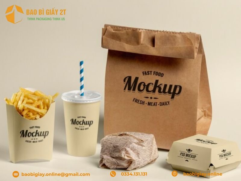 TOP 15 mẫu bao bì giấy đựng thức ăn nhanh đẹp