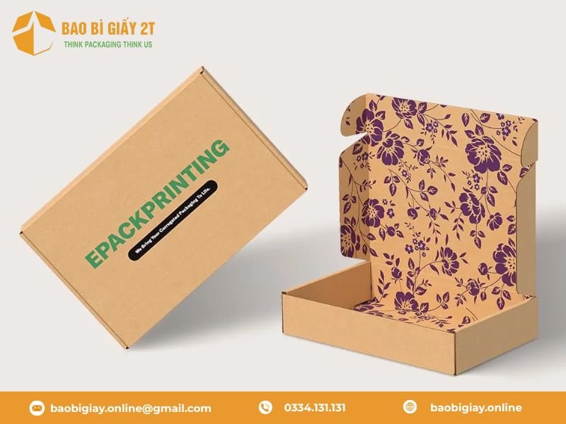 Một số mẫu thùng carton in logo đẹp