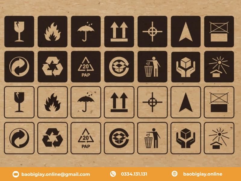 Những ký hiệu, biểu tượng trên thùng carton phổ biến nhất