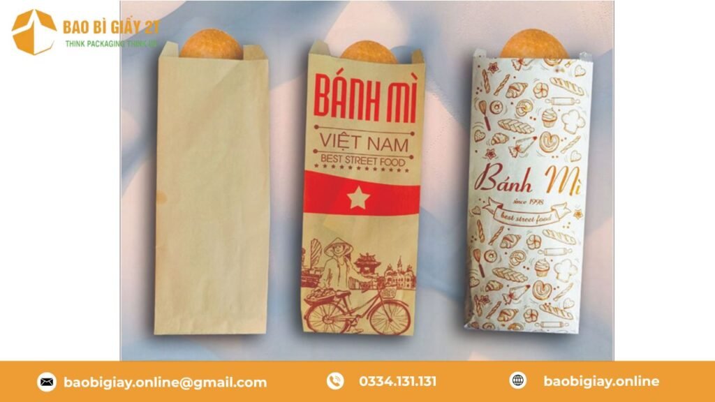 Túi giấy bánh mì in sẵn