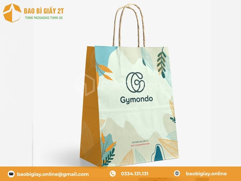 Túi giấy có quai làm bằng chất liệu Ivory giúp chất lượng hình ảnh sắc nét và hoàn hảo nhất