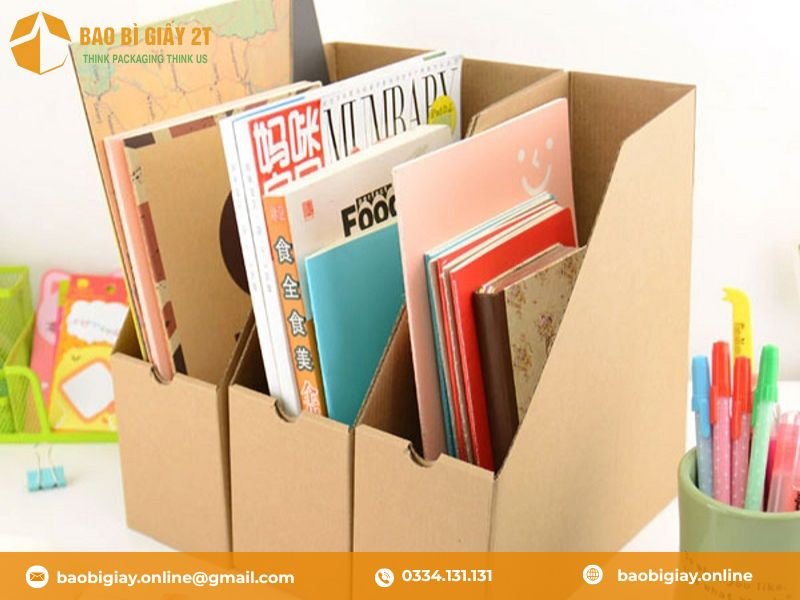 Hộp carton đựng sách, tài liệu