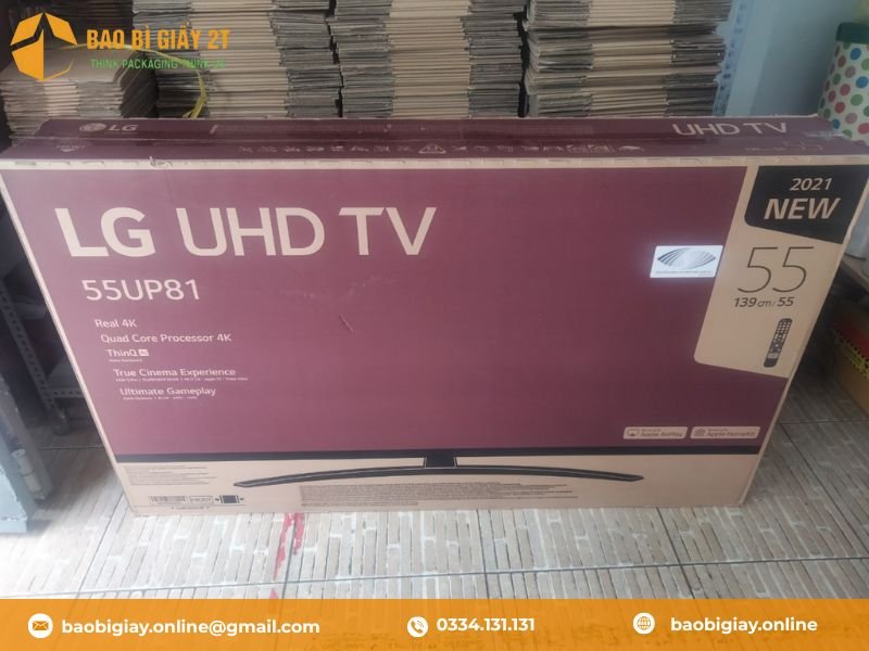 Thùng carton đựng tivi kích thước lớn