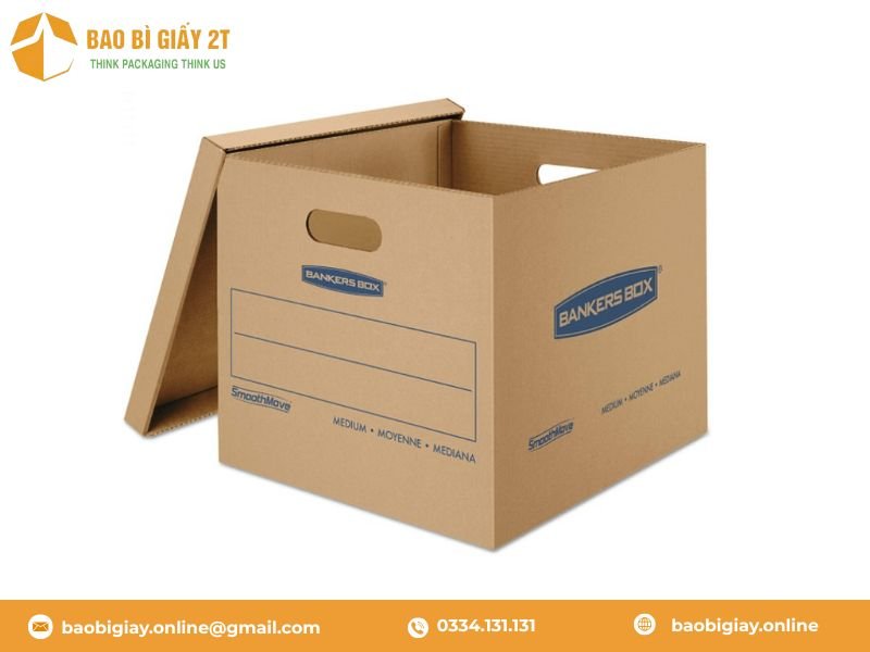 Thùng carton đựng giâys a4 dạng nắp âm dương
