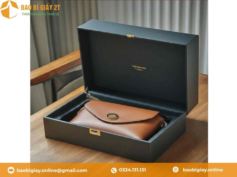 Hộp carton đựng túi xách dạng nắp gập