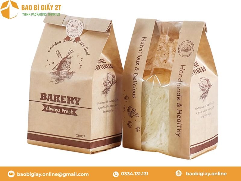 Túi giấy đựng bánh mì ngọt