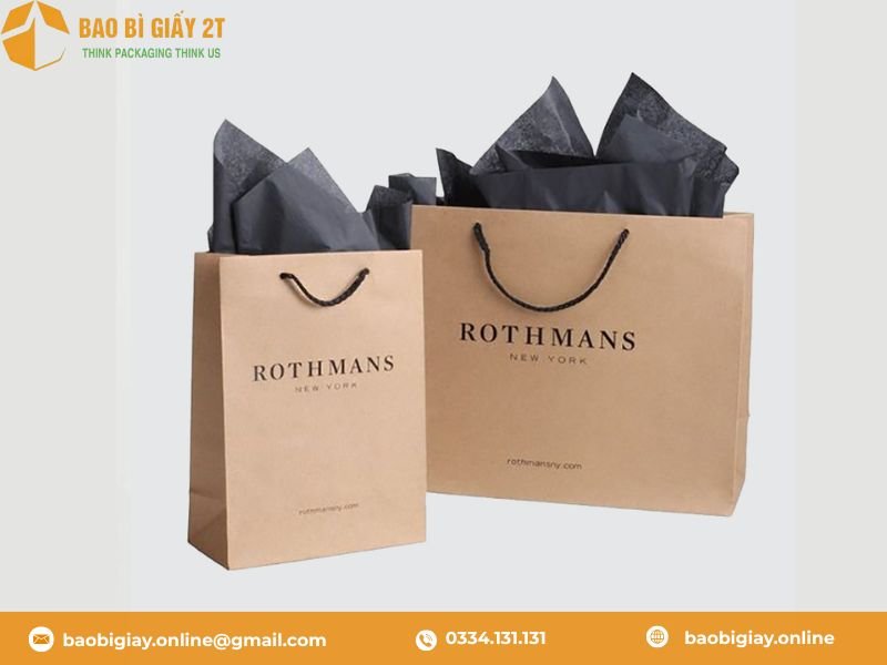 Túi giấy kraft đựng thời trang