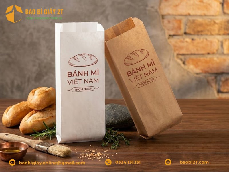Mẫu túi giấy đựng bánh mì chống thấm