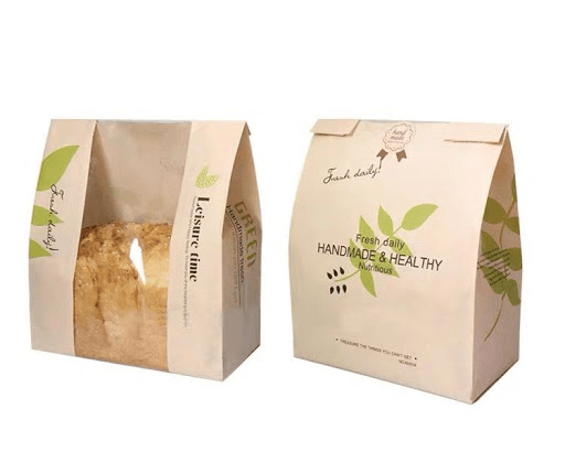 Xu hướng hiện nay là túi giấy kết hợp bóng kính làm tăng tính thẩm mỹ cho cho bánh mì hoa cúc