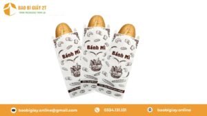kiểu dáng túi giấy bánh mì in sẵn