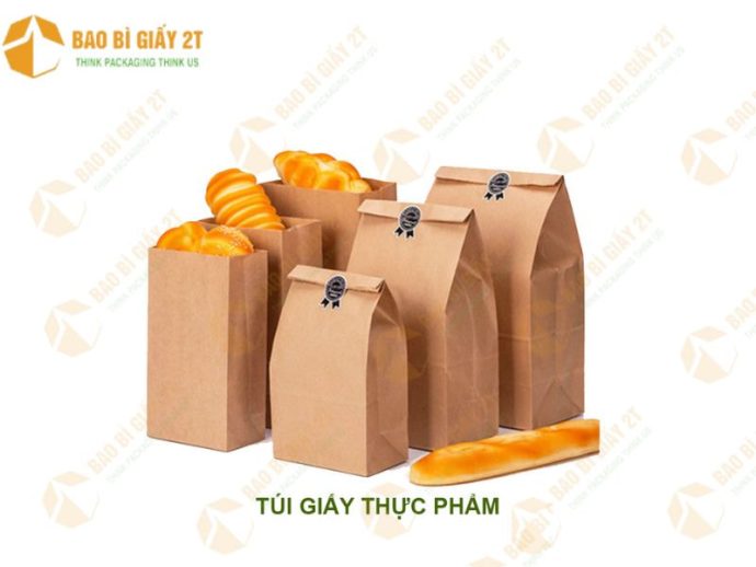 Túi giấy có thể sử dụng làm bao bì của nhiều loại thực phẩm khác nhau