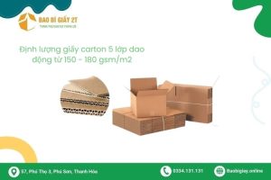 Định lượng giấy carton 5 lớp