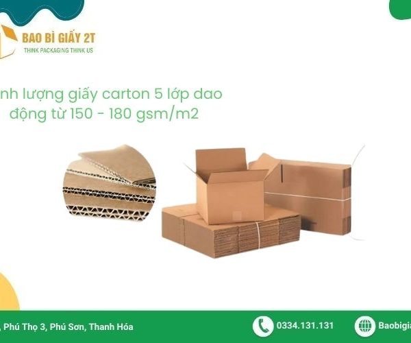 Định lượng giấy carton 5 lớp